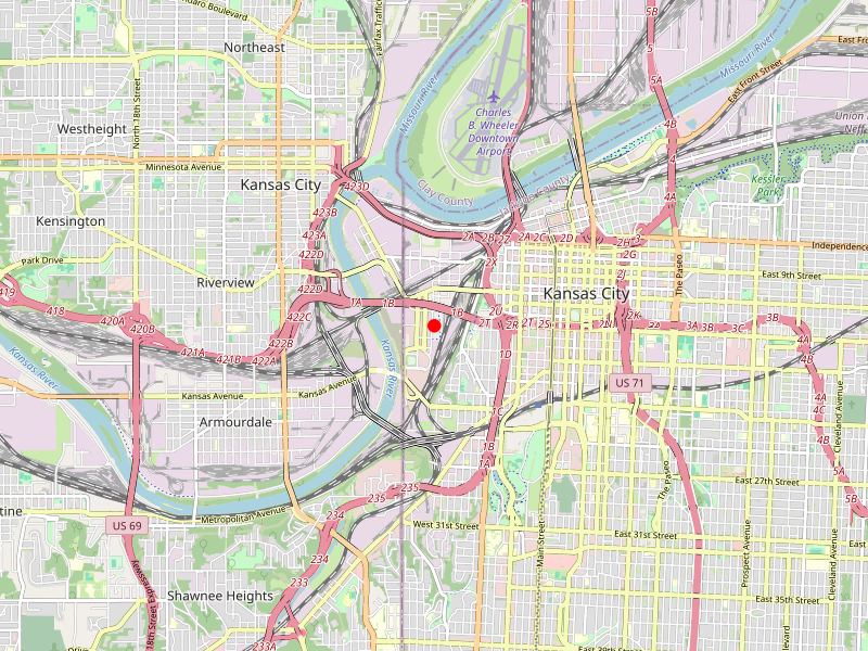 Map of 64102